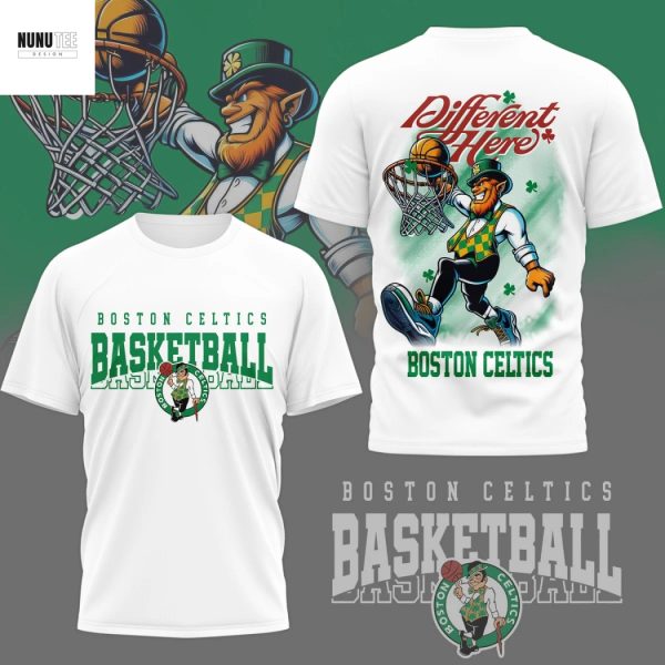 Boston Celtics Basketball Different Here 3D T-Shirt