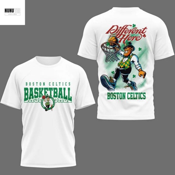 Boston Celtics Basketball Different Here 3D T-Shirt