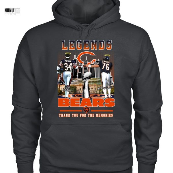 Chicago Bears Walter Payton x Steve McMichael Legends Signature Thank You For The Memories Unisex T-Shirt