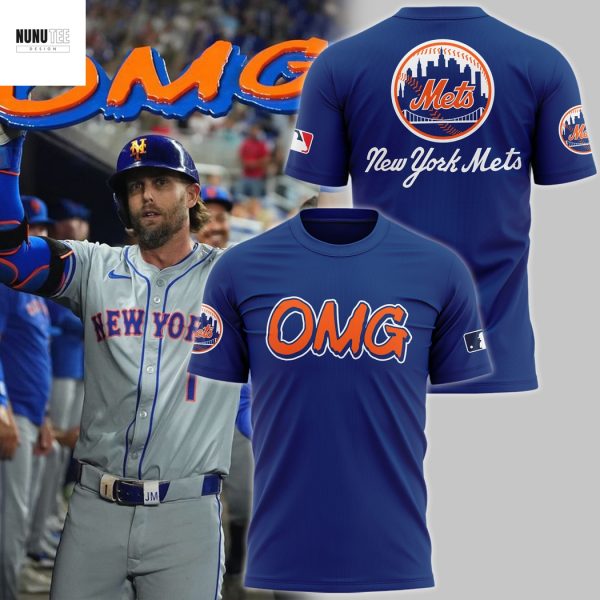 New York Mets OMG 3D T-Shirt – Blue