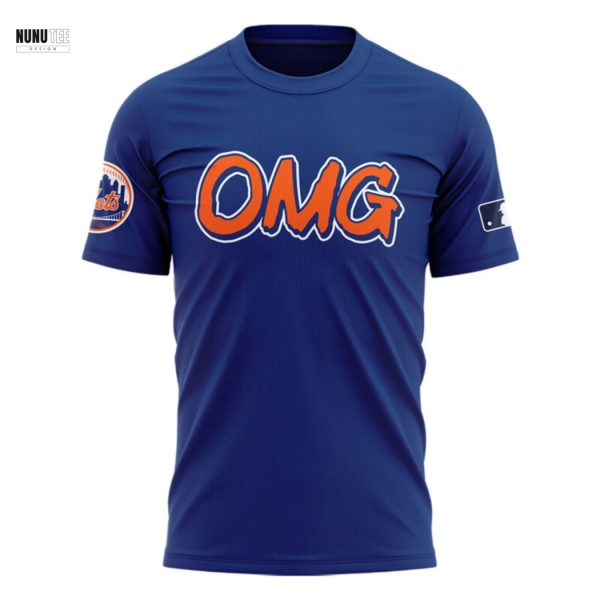 New York Mets OMG 3D T-Shirt – Blue