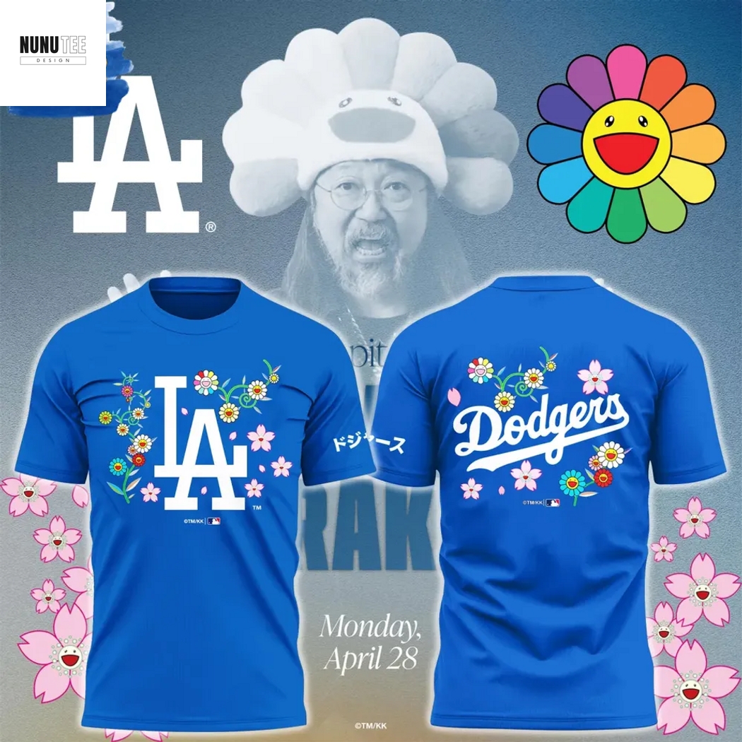 Takashi Murakami x Los Angeles Dodgers Japanese Heritage Night 3D T-Shirt Takashi Murakami x Los Angeles Dodgers Japanese Heritage Night 3D T-Shirt