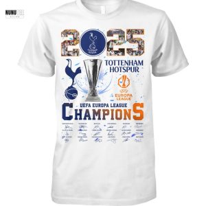 2025 Tottenham Hotspur Uefa Europa League Champions Signature Unisex T-Shirt