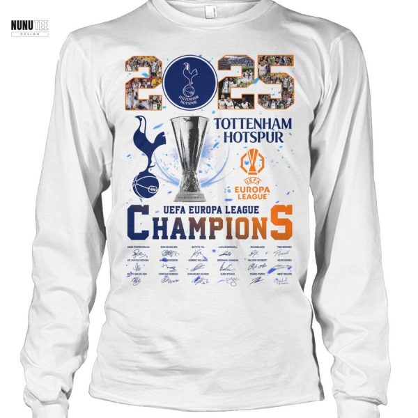 2025 Tottenham Hotspur Uefa Europa League Champions Signature Unisex T-Shirt