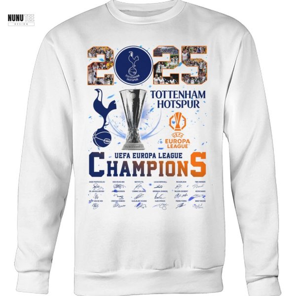 2025 Tottenham Hotspur Uefa Europa League Champions Signature Unisex T-Shirt