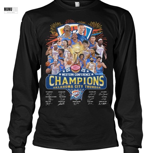 2025 Western Conference Champions Oklahoma City Thunder Signature Unisex T-Shirt