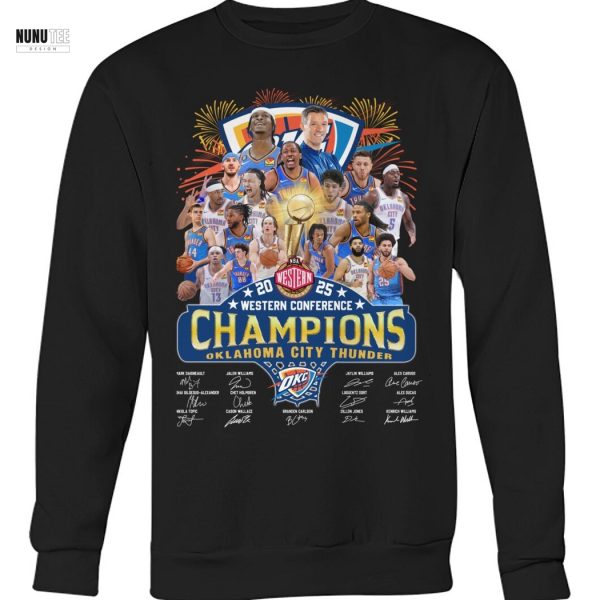 2025 Western Conference Champions Oklahoma City Thunder Signature Unisex T-Shirt
