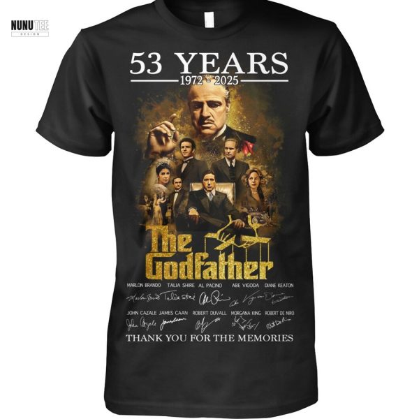 53 Years 1972-2025 The Godfather Signature Thank You For The Memories Unisex T-Shirt