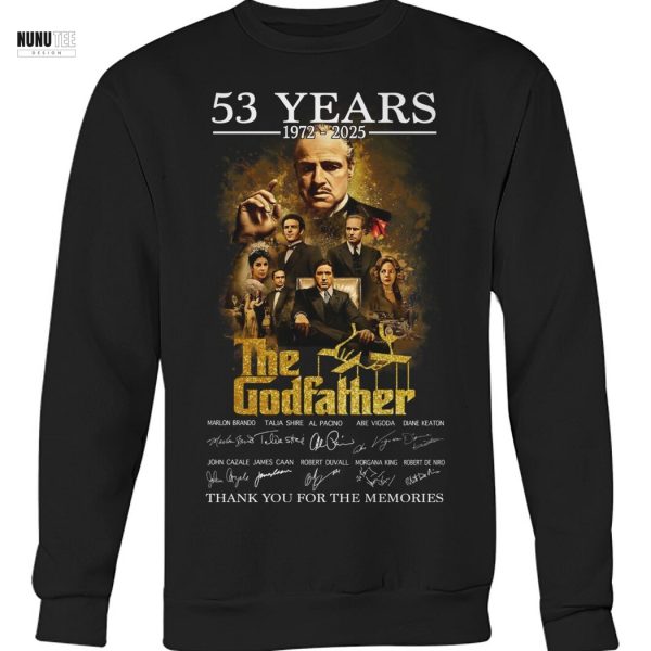 53 Years 1972-2025 The Godfather Signature Thank You For The Memories Unisex T-Shirt