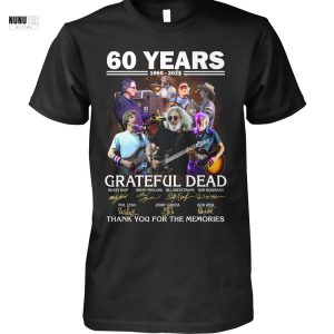 60 Years 1965-2025 Grateful Dead Signature Thank You For The Memories Unisex T-Shirt