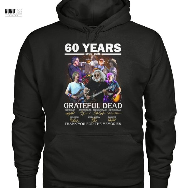 60 Years 1965-2025 Grateful Dead Signature Thank You For The Memories Unisex T-Shirt