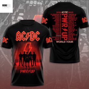 AC DC 2024-2025 PWR UP World Tour 3D T-Shirt