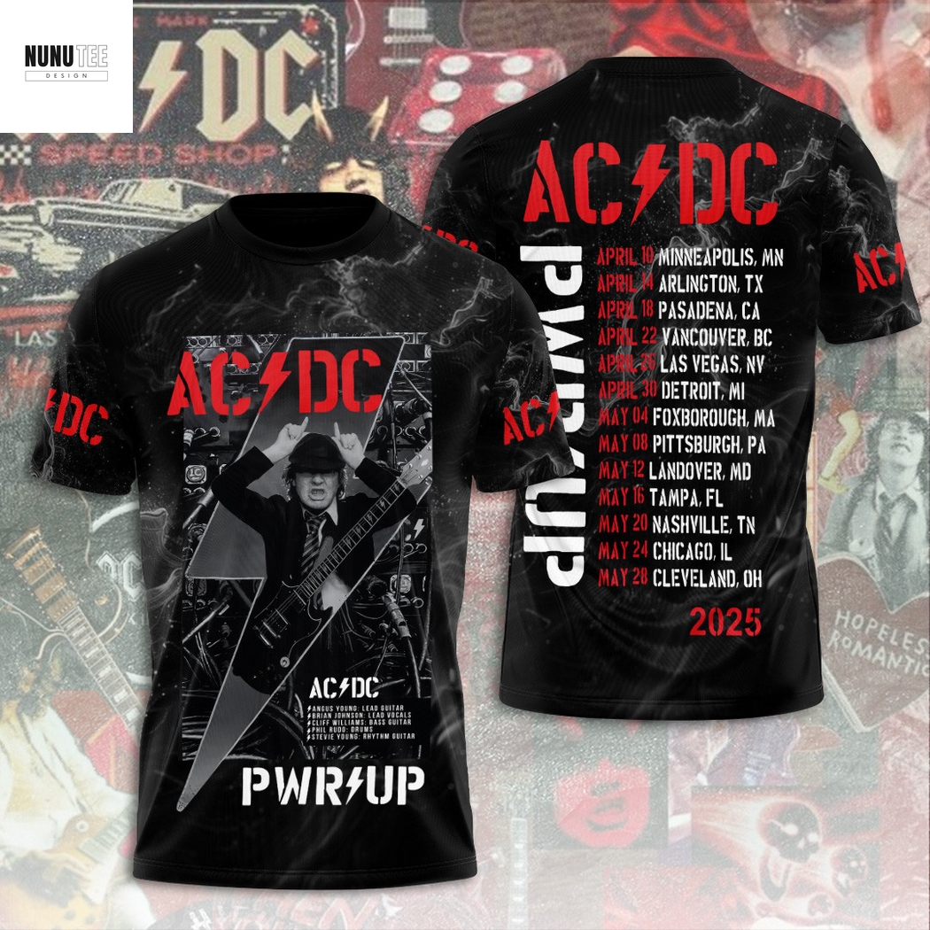 AC DC Pwr Up Tour 2025 3D T-Shirt AC DC Pwr Up Tour 2025 3D T-Shirt