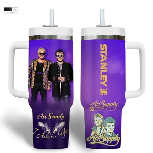 Air Supply 50th Anniversary I Adore You Tumbler With Handle And Straw