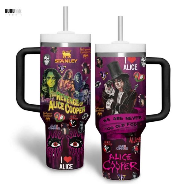 Alice Cooper We Are Never Too Old For Tumbler With Handle And Straw
