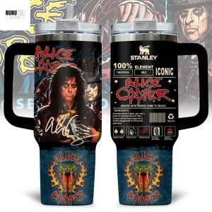 Alice Cooper Where Nightmares Come To Rock Tumbler With Handle And Straw
