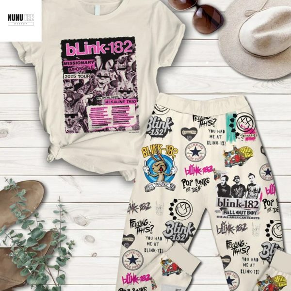 Blink-182 Missionary Impossible 2025 Tour Pajamas Set