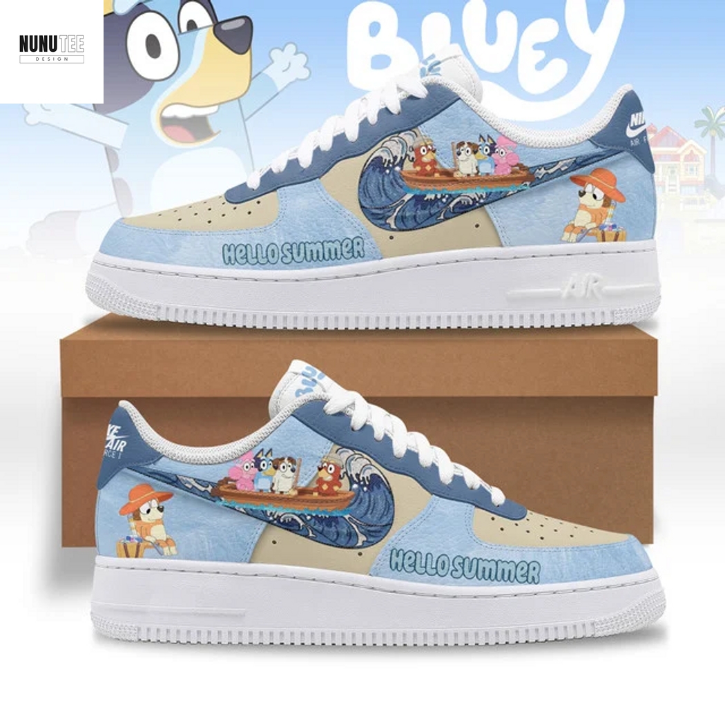 Bluey Hello Summer Air Force Shoes Bluey Hello Summer Air Force Shoes