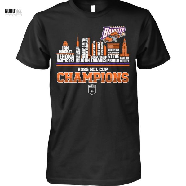 Buffalo Bandits 2025 NLL Cup Champions Unisex T-Shirt