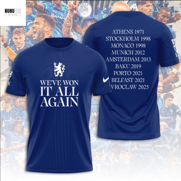 Chelsea FC Weve Won It All Again 3D T-Shirt