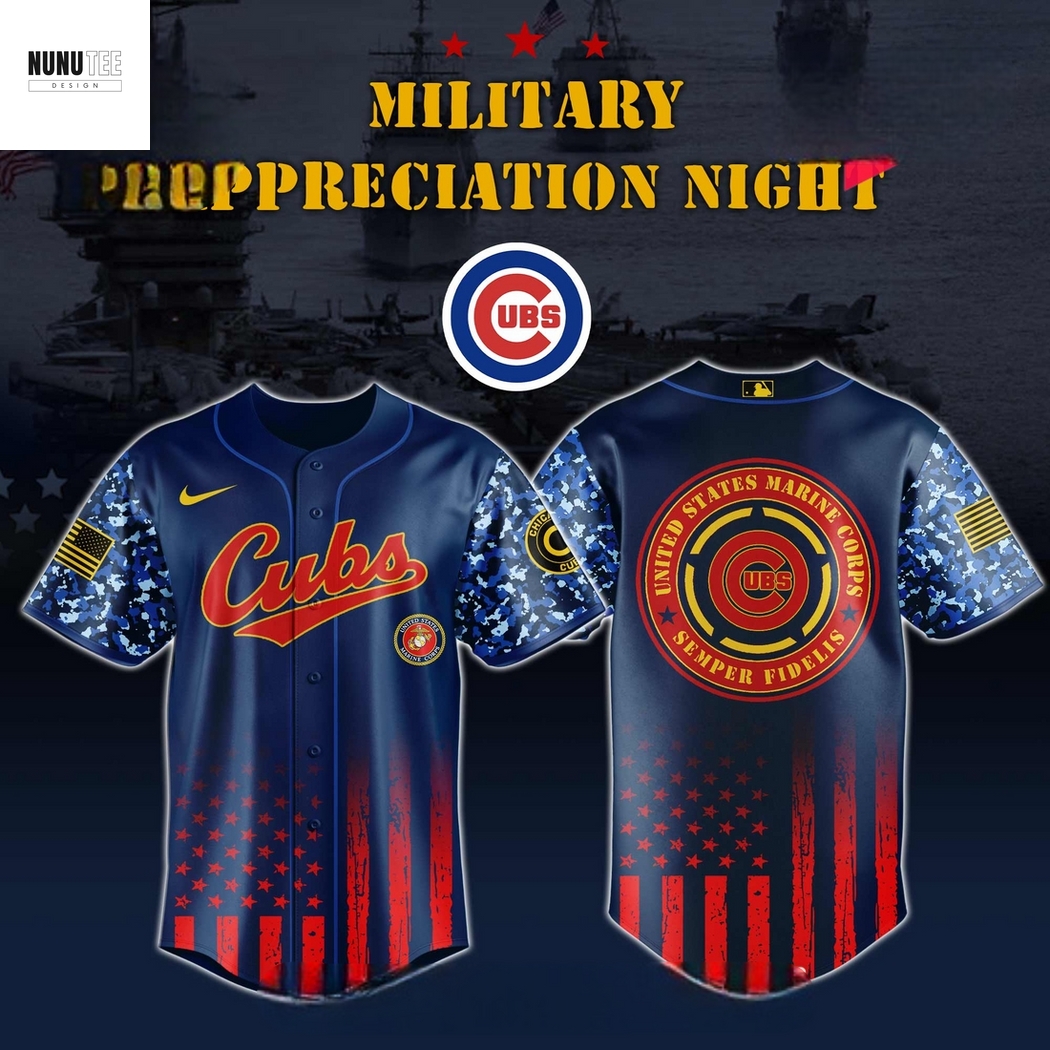 Chicago Cubs Marine Corps Military Appreciation Baseball Jersey Chicago Cubs Marine Corps Military Appreciation Baseball Jersey