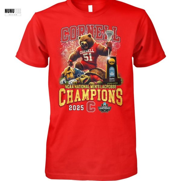 Cornell Big Red NCAA National Mens Lacrosse Champions 2025 Unisex T-Shirt