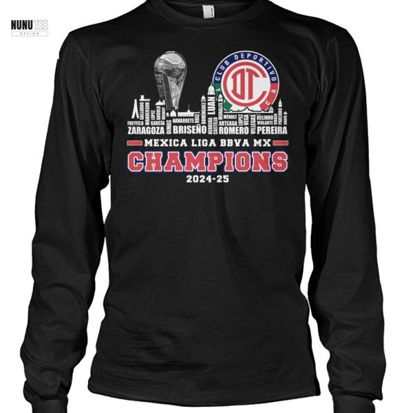 Deportivo Toluca F.C Mexica Liga Bbva Mx Champions 2024-25 Unisex T-Shirt