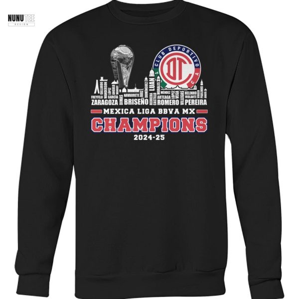 Deportivo Toluca F.C Mexica Liga Bbva Mx Champions 2024-25 Unisex T-Shirt