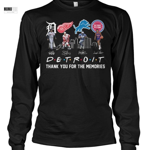 Detroit Team Sport Signature Thank You For The Memories Unisex T-Shirt