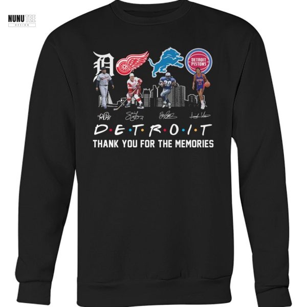 Detroit Team Sport Signature Thank You For The Memories Unisex T-Shirt