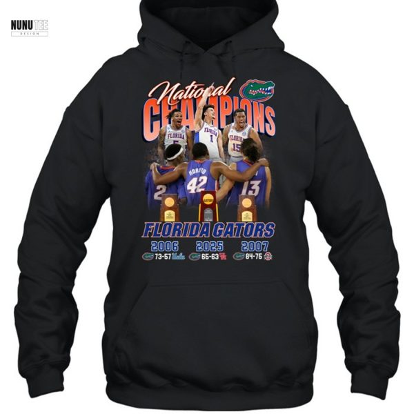 Florida Gators Basketball National Champions 2006 – 2007 – 2025 Unisex T-Shirt