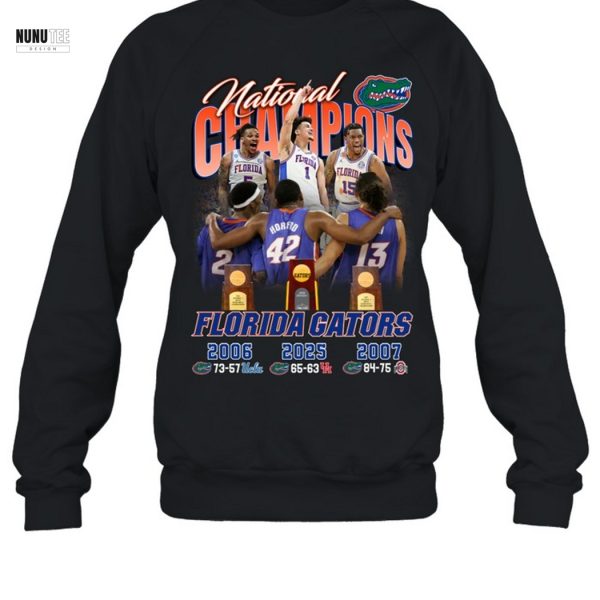 Florida Gators Basketball National Champions 2006 – 2007 – 2025 Unisex T-Shirt