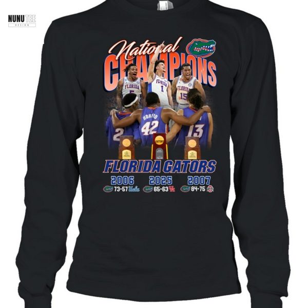 Florida Gators Basketball National Champions 2006 – 2007 – 2025 Unisex T-Shirt