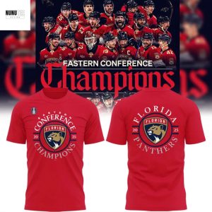 Florida Panthers 2025 Eastern Conference Champions 3D T-Shirt – Red