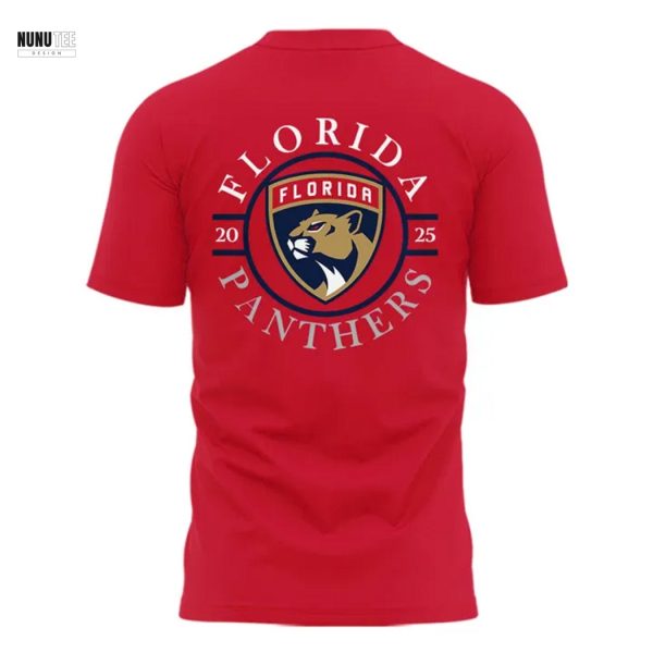 Florida Panthers 2025 Eastern Conference Champions 3D T-Shirt – Red