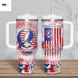 Grateful Dead Wave That Flag Wave It Wide And High Tumbler With Handle And Straw