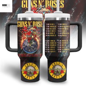 Guns N Roses Because What You Want & What You Get Are Two Completely Different Things Tour Tumbler With Handle And Straw