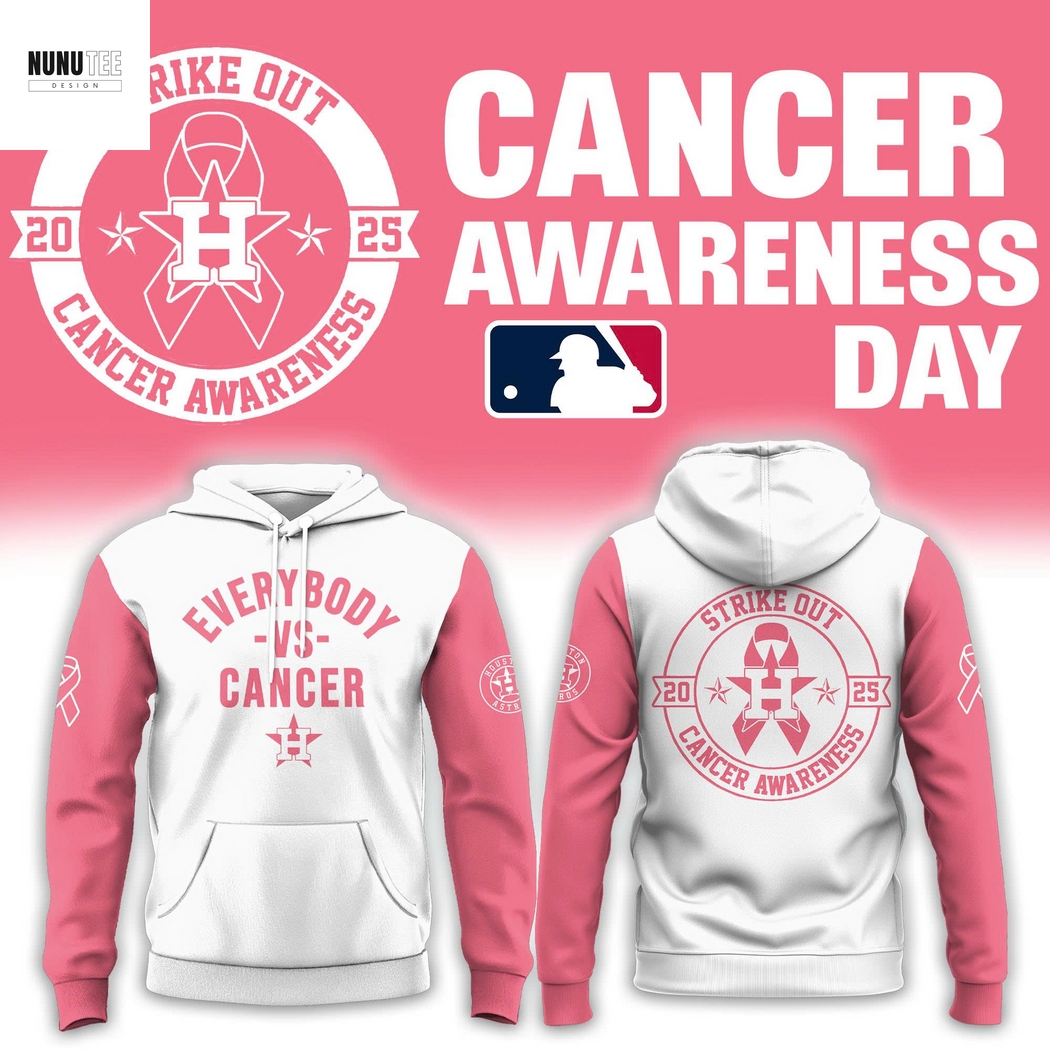 Houston Astros Everybody Vs Cancer Hoodie - Pink Houston Astros Everybody Vs Cancer Hoodie - Pink