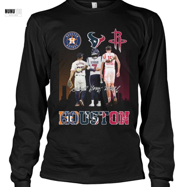 Houston Astros x Houston Texans x Houston Rockets Signature Unisex T-Shirt