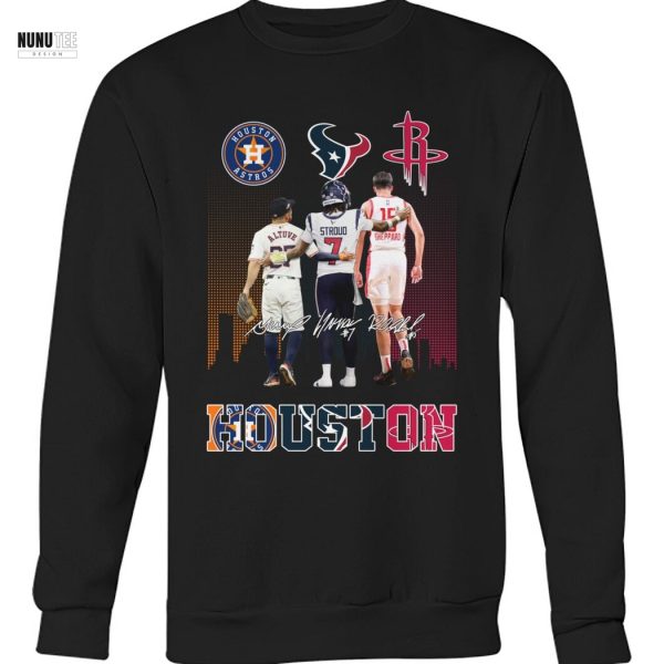 Houston Astros x Houston Texans x Houston Rockets Signature Unisex T-Shirt