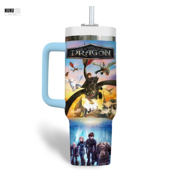 How To Train Your Dragon Figure Out Which Side You re On Tumbler With Handle And Straw