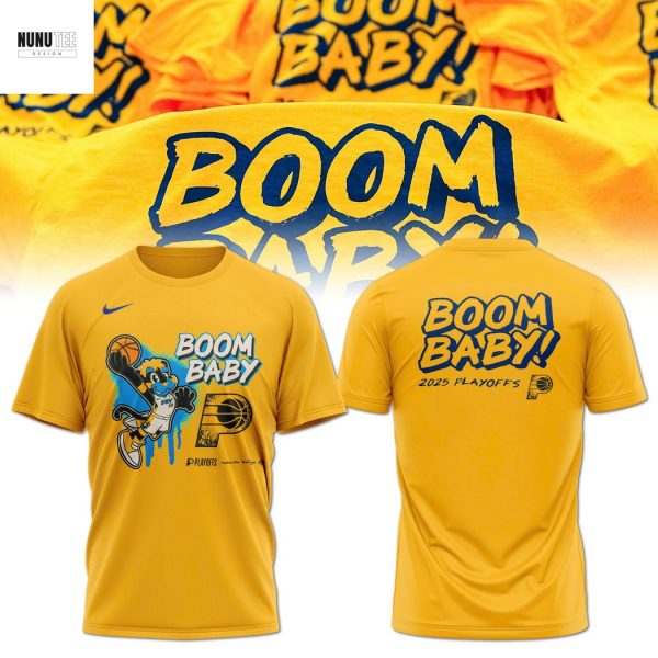 Indiana Pacers Boom Baby 2025 Playoffs 3D T-Shirt