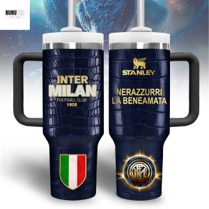 Inter Milan Nerazzurri La Beneamata Tumbler With Handle And Straw