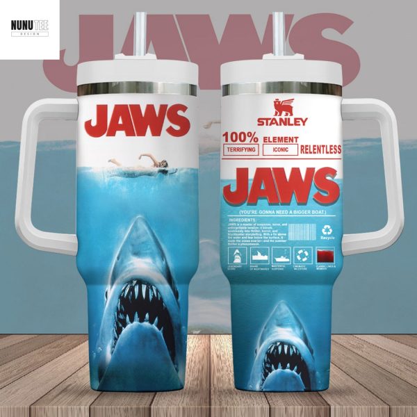 Jaws You re Gonna Need A Bigger Boat Tumbler With Handle And Straw