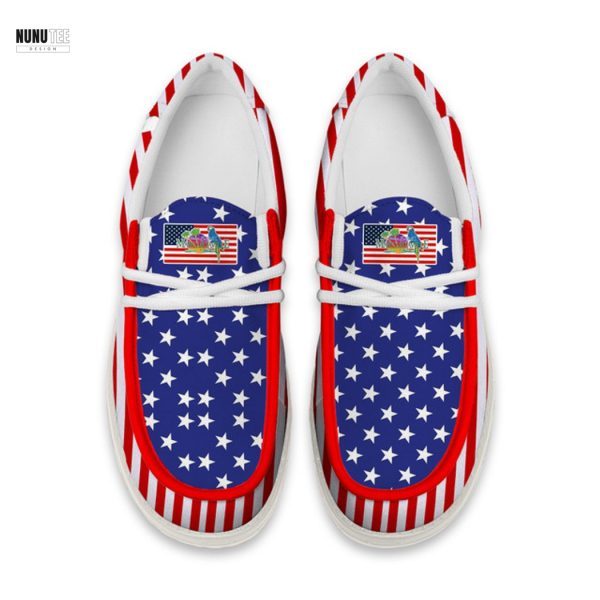 Jimmy Buffett American Flag Hey Dude Shoes