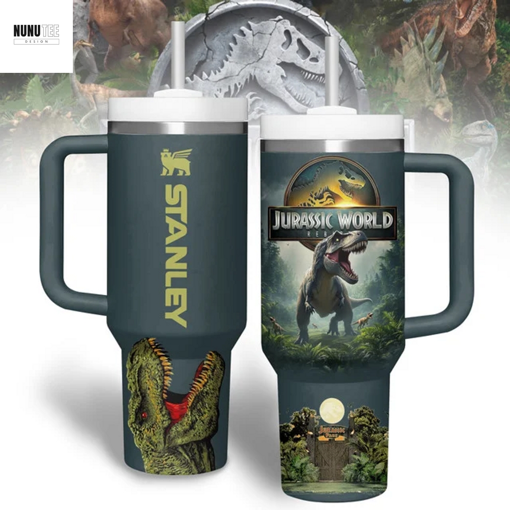 Jurassic World Rebirth Tumbler With Handle And Straw Jurassic World Rebirth Tumbler With Handle And Straw