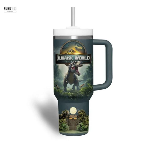 Jurassic World Rebirth Tumbler With Handle And Straw