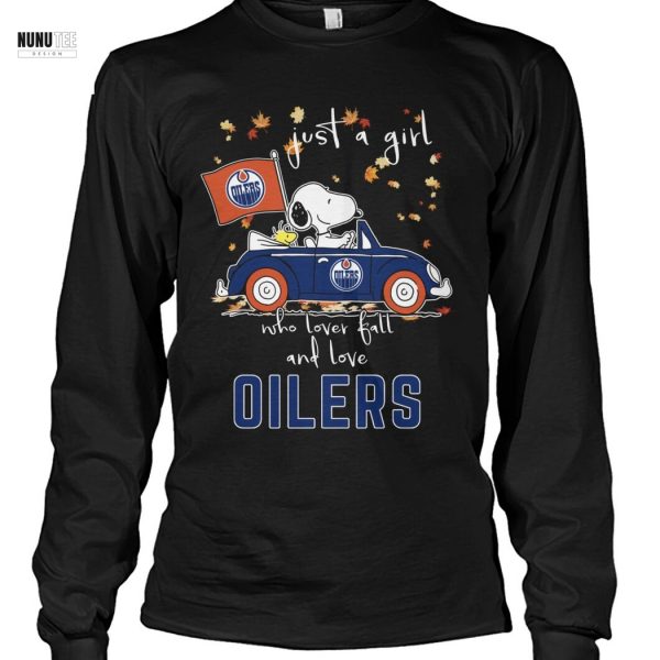 Just A Girl Who Lover Fall And Love Edmonton Oilers Unisex T-Shirt
