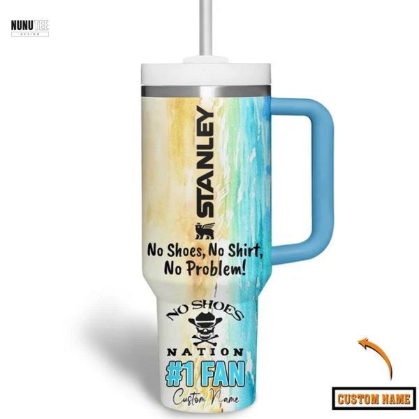 Kenny Chesney No Shoes No Shirt No Problem Tumbler With Handle And Straw