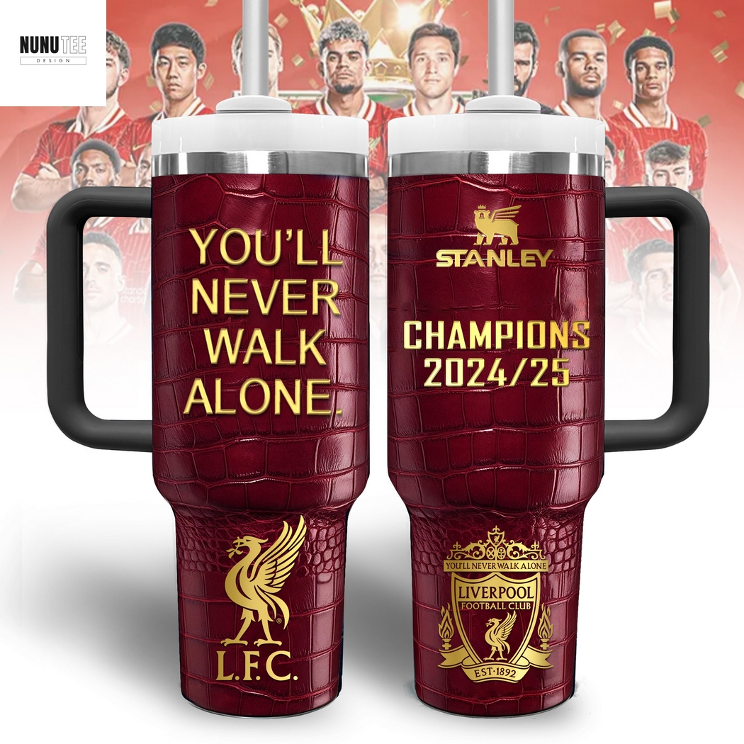 Liverpool Champions 2024-2025 You ll Never Walk Alone Tumbler With Handle And Straw Liverpool Champions 2024-2025 You ll Never Walk Alone Tumbler With Handle And Straw
